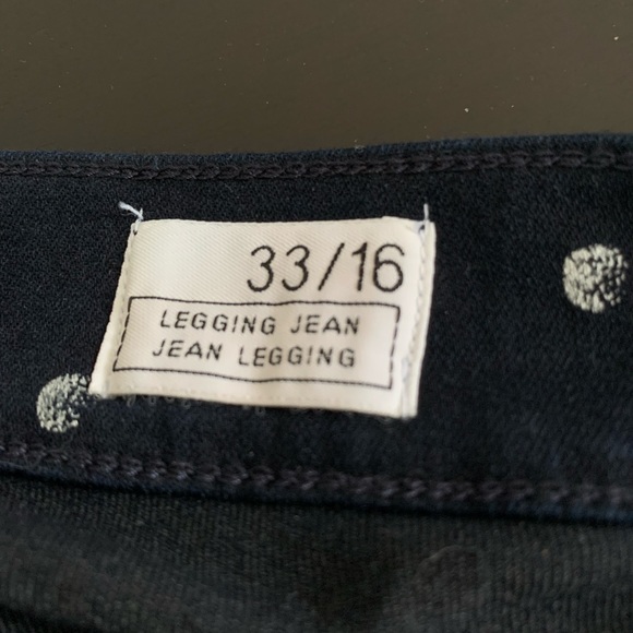 Gap stretch jeans, navy with white polka dots. New. - Picture 3 of 4
